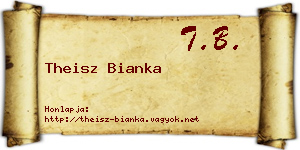 Theisz Bianka névjegykártya